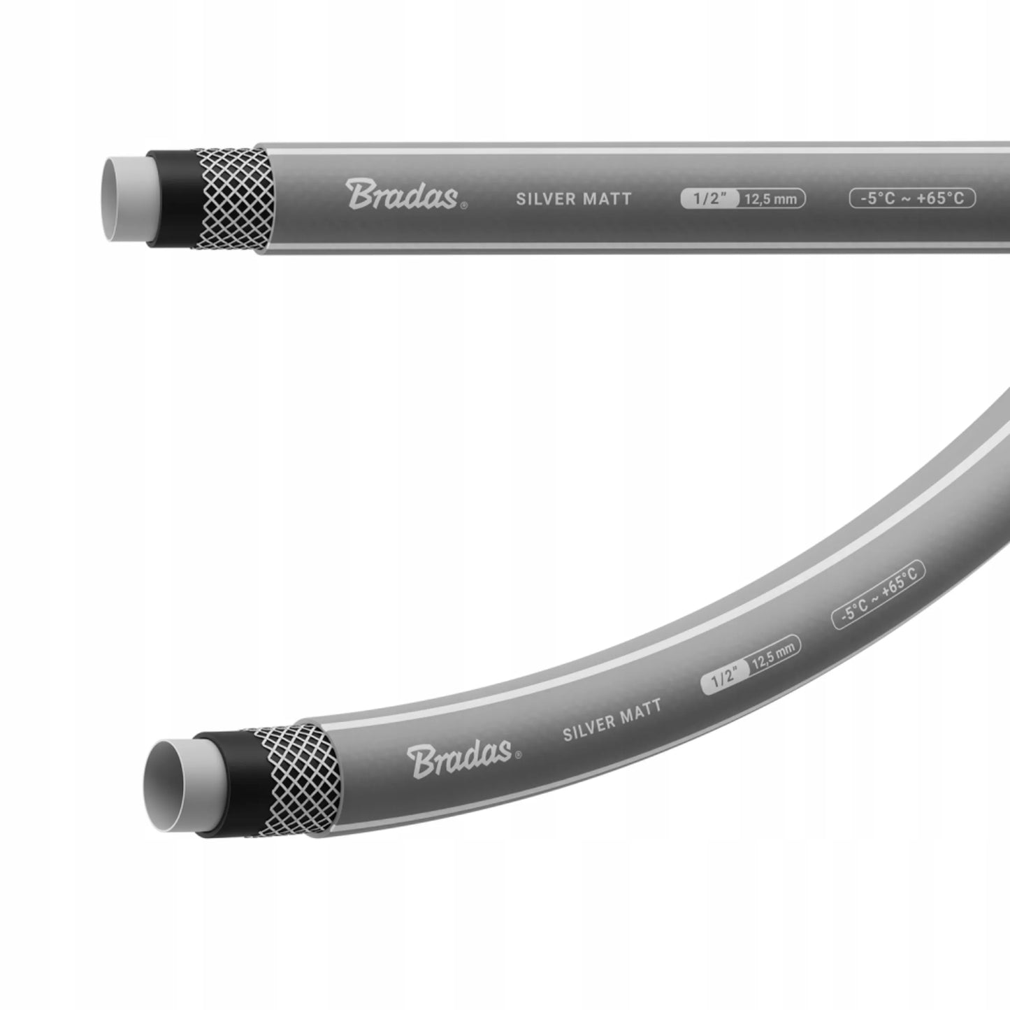 Armuota sodo žarna BRADAS Silver Matt 1/2", 30 m, 4 sluoksnių, patvari ir atspari