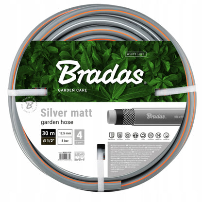Armuota sodo žarna BRADAS Silver Matt 1/2", 30 m, 4 sluoksnių, patvari ir atspari