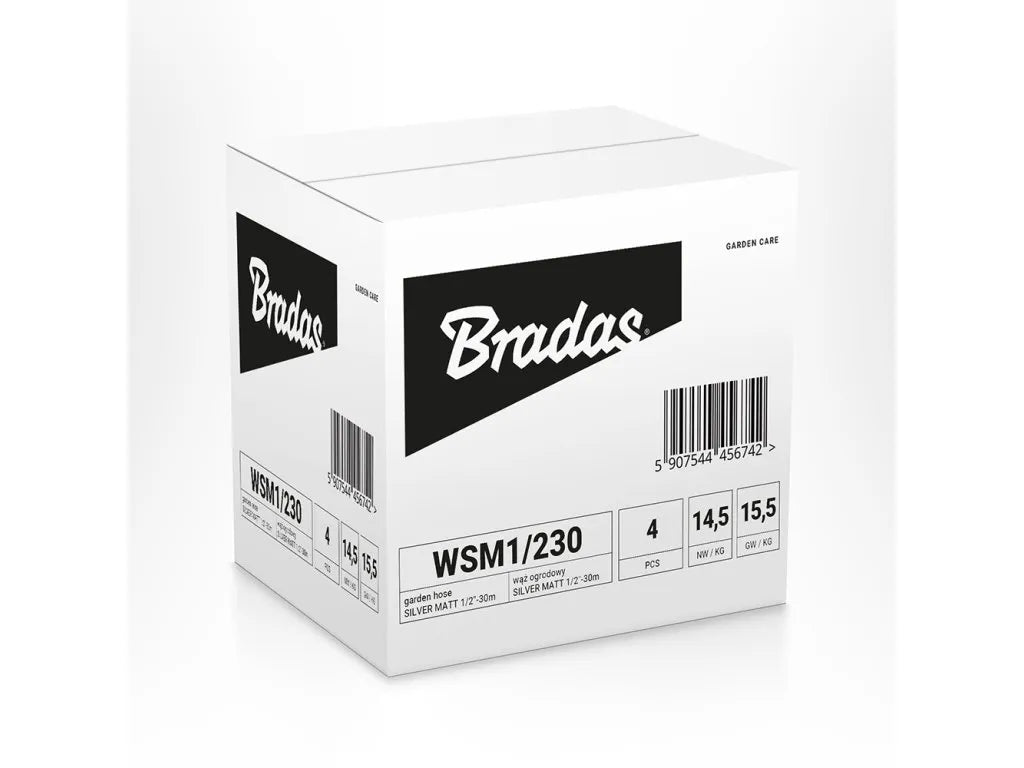 Armuota sodo žarna BRADAS Silver Matt 1/2", 30 m, 4 sluoksnių, patvari ir atspari