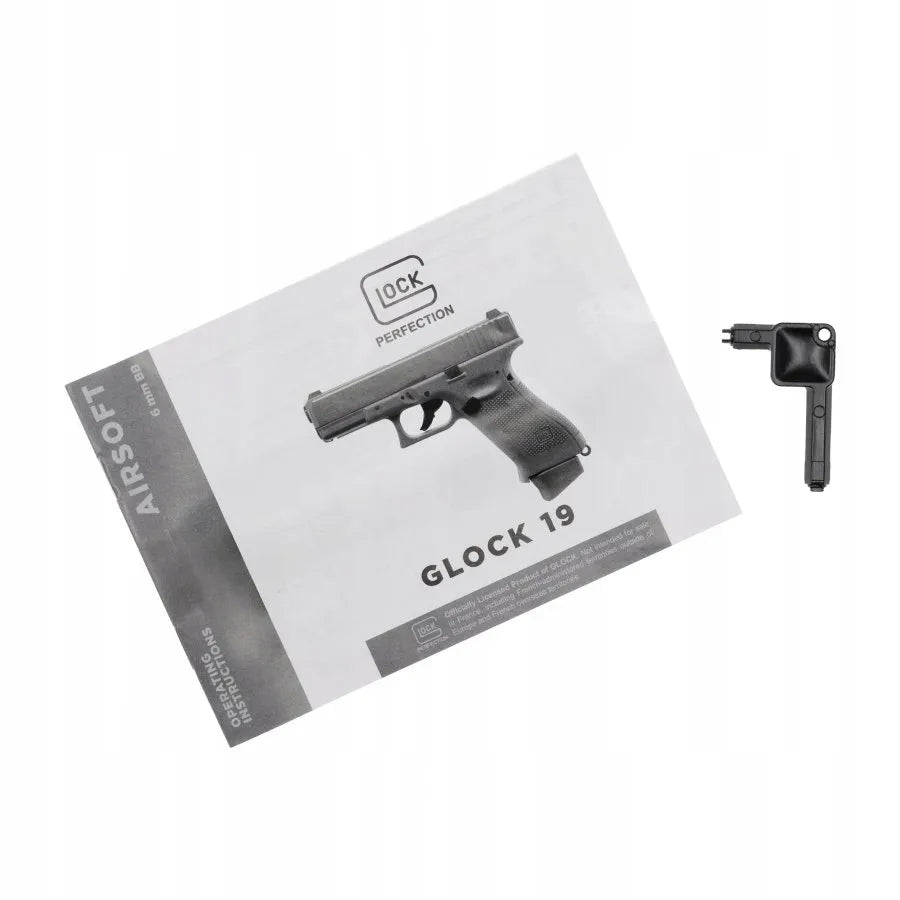 ASG pistoletas Glock 19X Blow-Back CO2 Umarex 2.6435 Coyote licencijuota replika