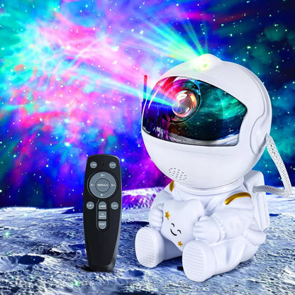 Astronautų žvaigždžių projektorius – naktinė lemputė vaikams su nuotoliniu valdymu