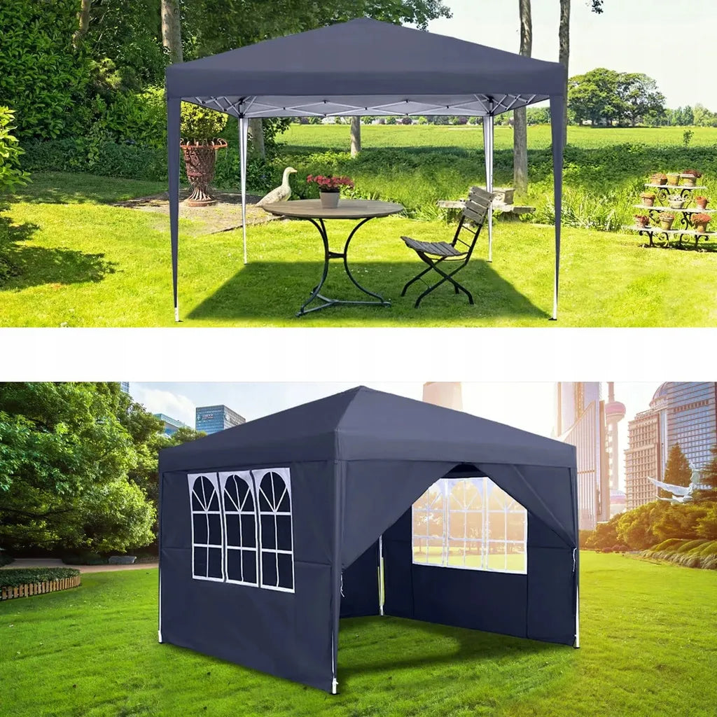 Automatinė sodo pavėsinė 3x3 m prekybos palapinė su 4 sienelėmis