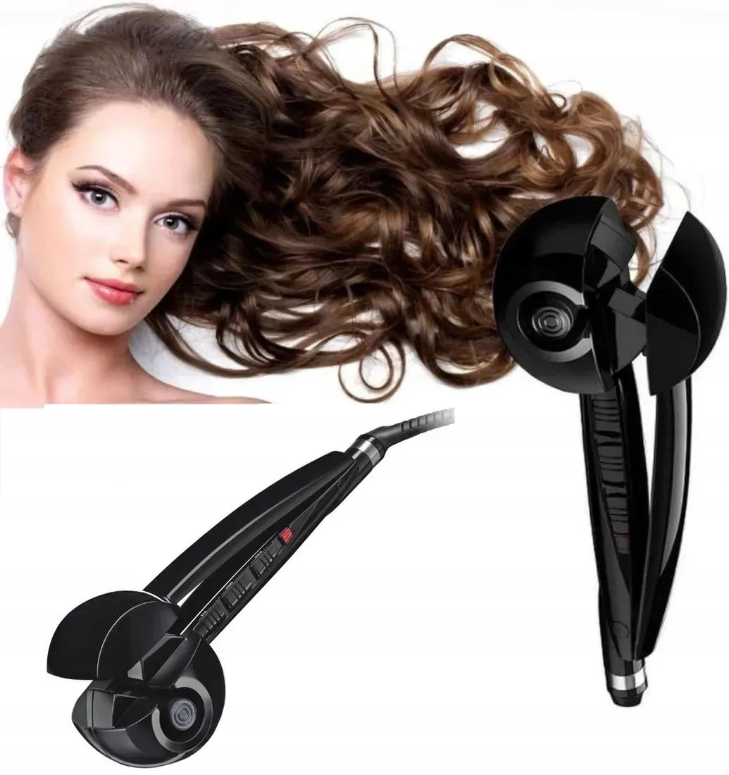 Automatinės keraminės plaukų garbanojimo žnyplės „Curl 360“ bangoms ir garbanoms