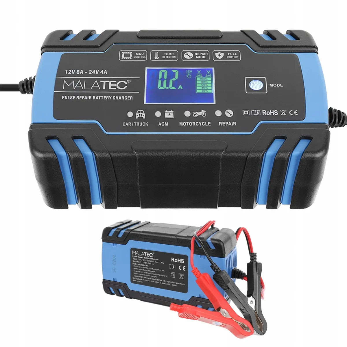 Automatinis įkroviklis su remonto funkcija 12V 24V