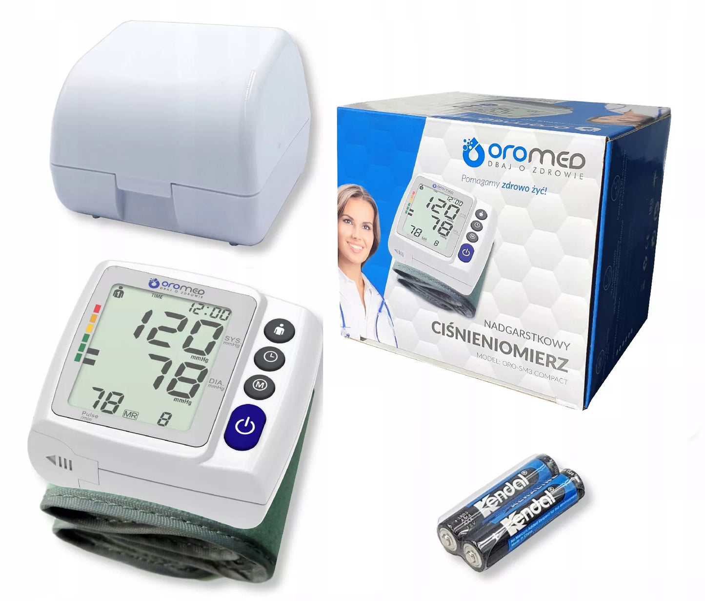 Automatinis riešinis kraujospūdžio matuoklis ORO-SM3 Comfort su dėklu ir aritmijos aptikimo funkcija