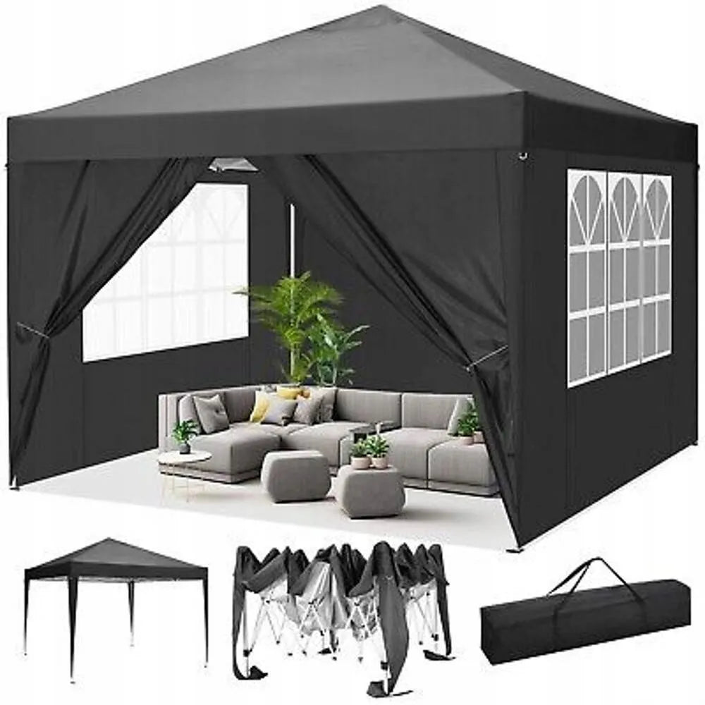 Automatinis sodo paviljonas prekybinė palapinė 3x3 m ekspres 4 sienos
