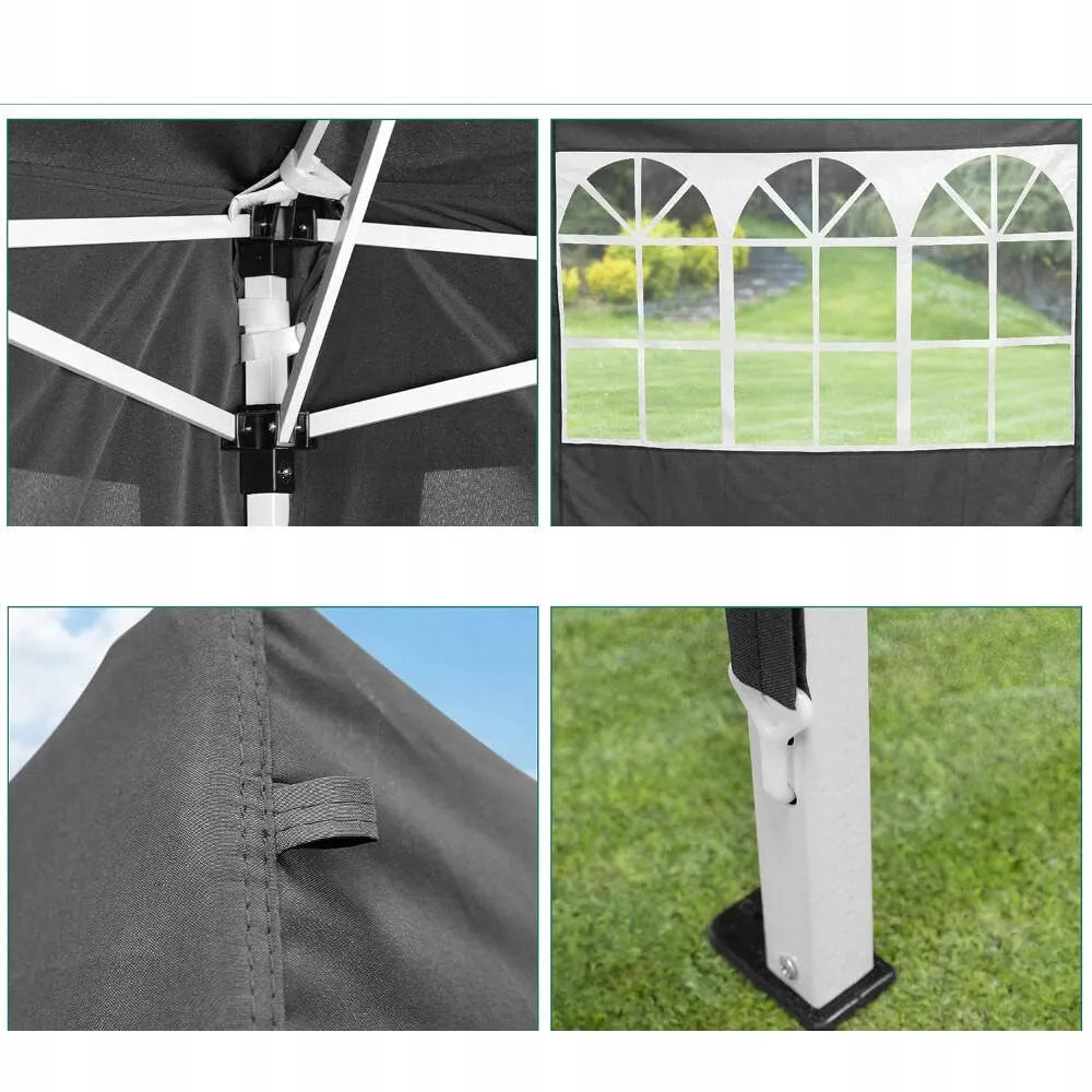 Automatinis sodo paviljonas prekybinė palapinė 3x3 m ekspres 4 sienos