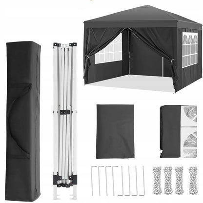 Automatinis sodo paviljonas prekybinė palapinė 3x3 m ekspres 4 sienos