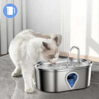 Automatinis vandens fontanėlis šunims ir katėms „Els Pet“, nerūdijančiojo plieno, su čiaupu, 3,5 l