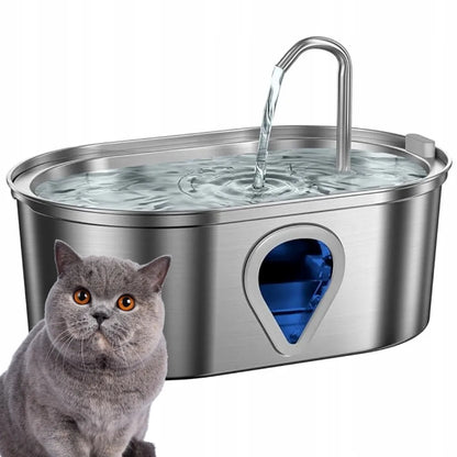 Automatinis vandens fontanėlis šunims ir katėms „Els Pet“, nerūdijančiojo plieno, su čiaupu, 3,5 l