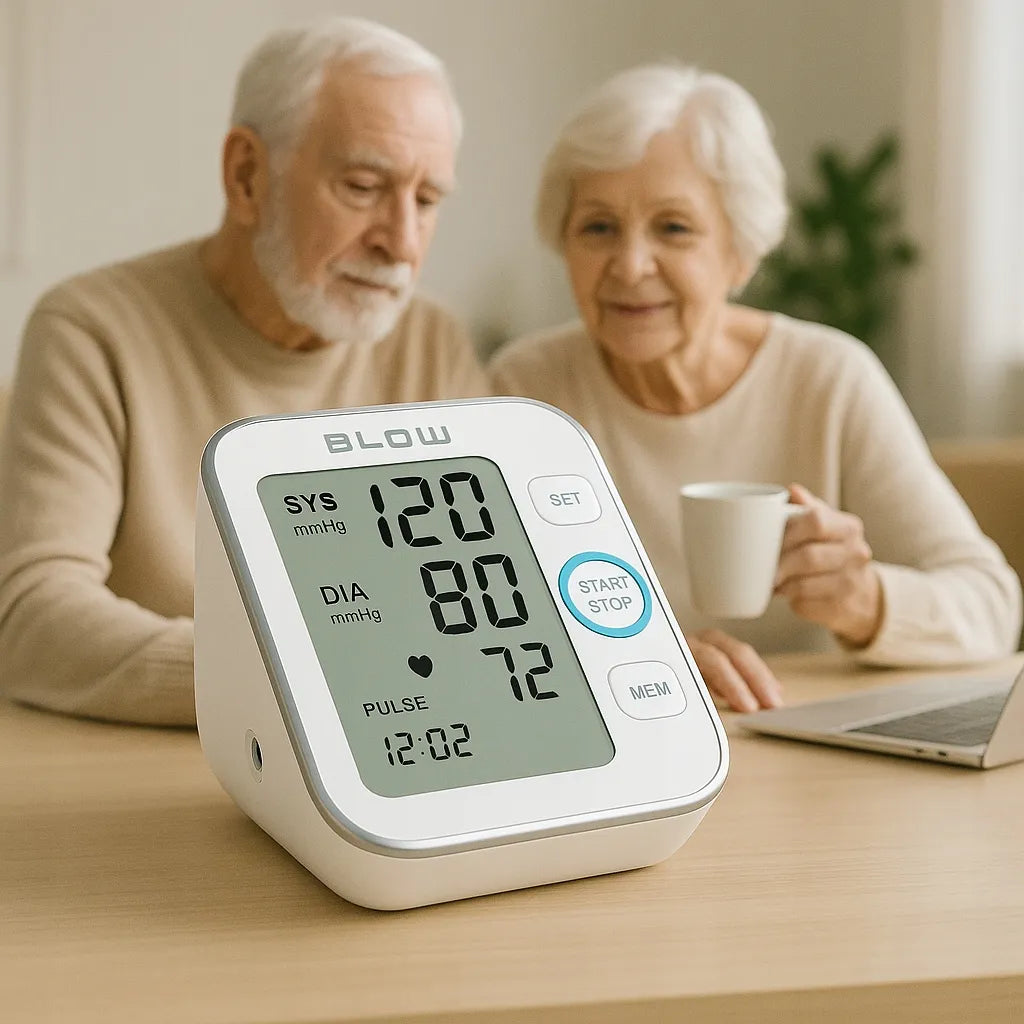 Automatinis žasto kraujospūdžio matuoklis BLOW PM-01 su aritmijos aptikimu, atmintimi ir priedais