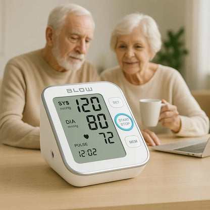 Automatinis žasto kraujospūdžio matuoklis BLOW PM-01 su aritmijos aptikimu, atmintimi ir priedais