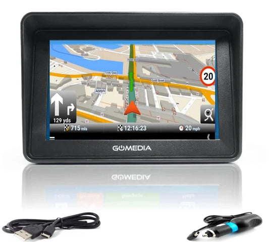 Automobilinė GPS navigacija GOMEDIA 5010, 5 colių, iGO, Europos ir Lenkijos žemėlapiai, 16 GB, autobusams ir sunkvežimiams