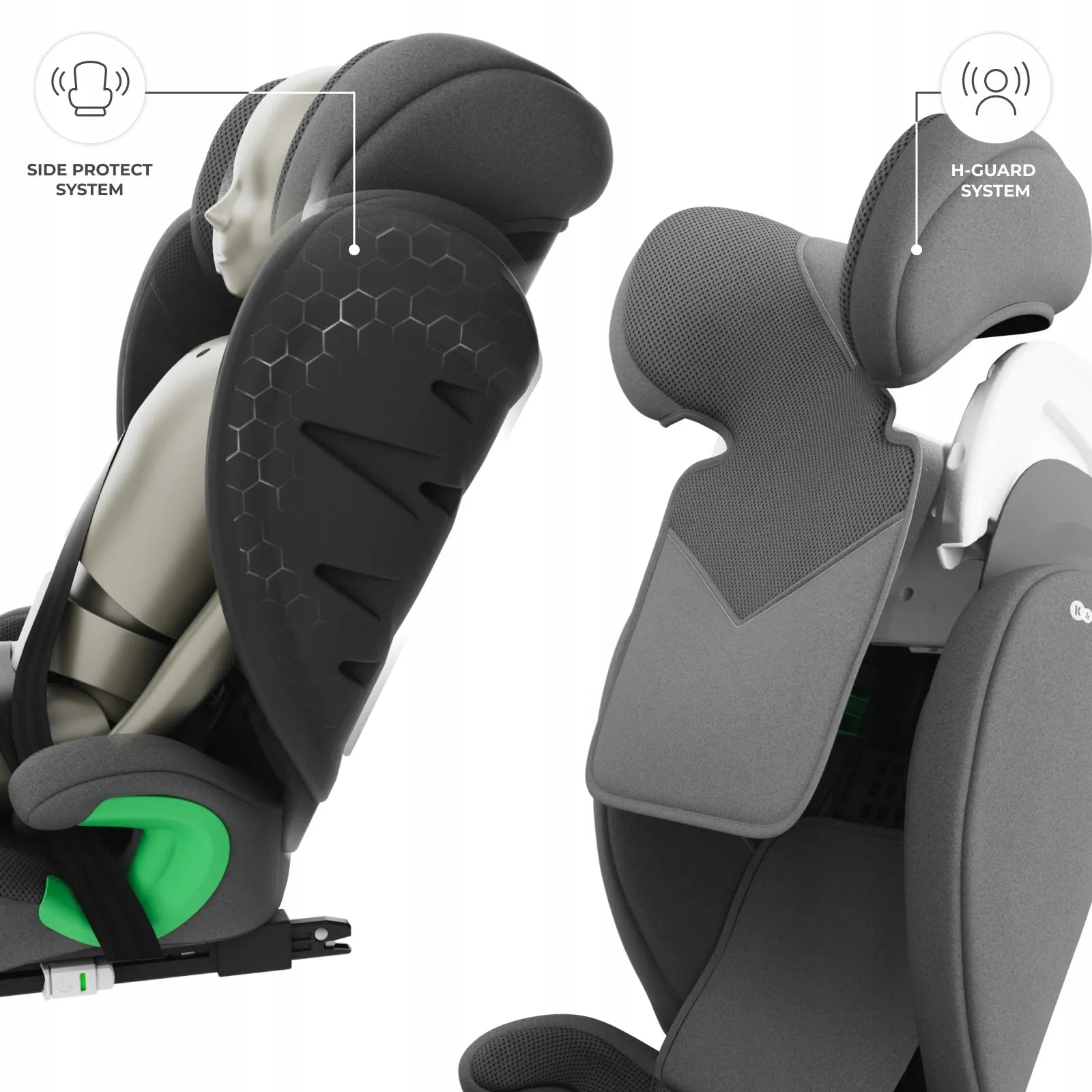 Automobilinė kėdutė 100-150 cm 15-36 kg i-Size ISOFIX Kinderkraft JUNIOR FIX 2 PLUS