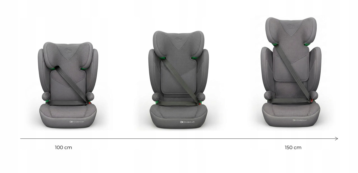 Automobilinė kėdutė 100-150 cm 15-36 kg i-Size ISOFIX Kinderkraft JUNIOR FIX 2 PLUS