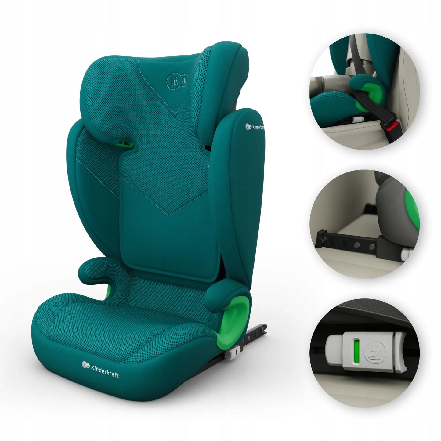 Automobilinė kėdutė 100-150 cm 15-36 kg i-Size ISOFIX Kinderkraft JUNIOR FIX