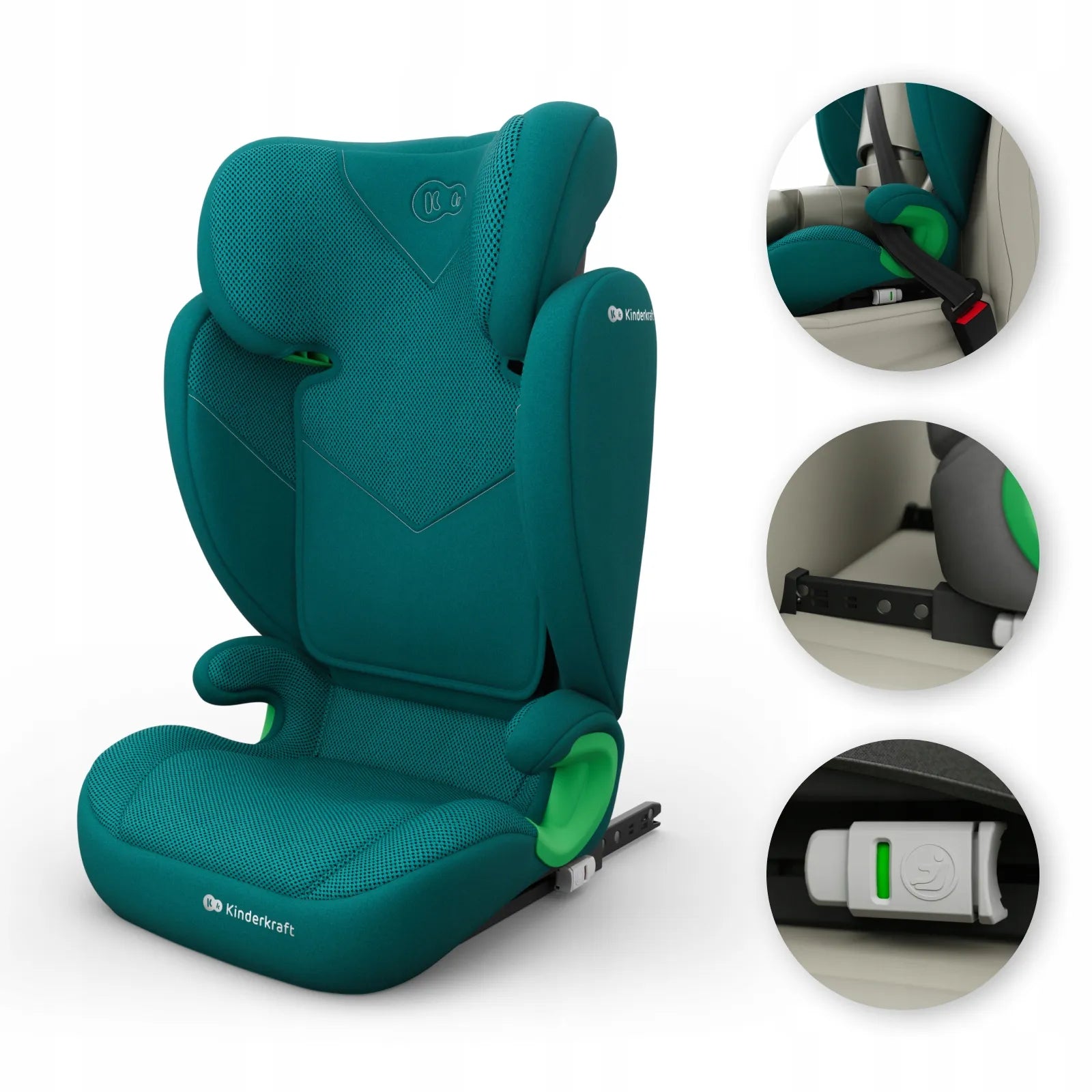Automobilinė kėdutė 100-150 cm 15-36 kg i-Size ISOFIX Kinderkraft JUNIOR FIX