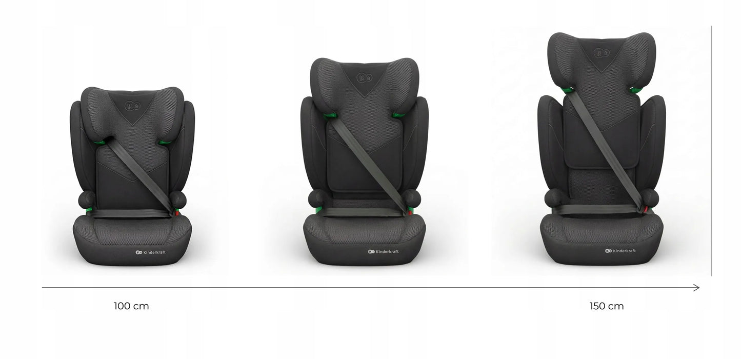 Automobilinė kėdutė 100-150cm 15-36kg i-Size ISOFIX Kinderkraft JUNIOR FIX