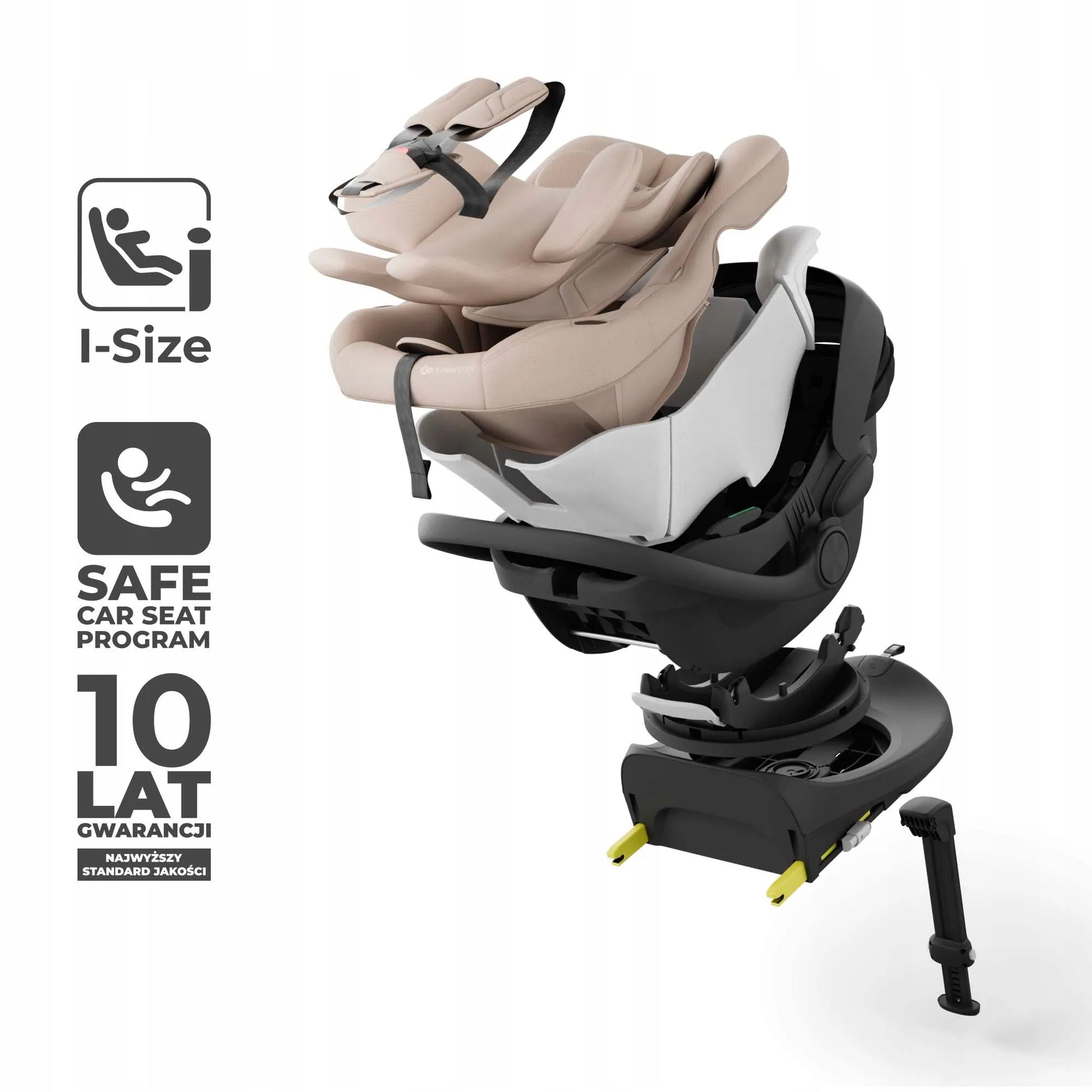 Automobilinė kėdutė 40-87 cm 0-13 kg i-Size Kinderkraft I-LITE su ISOFIX pagrindu