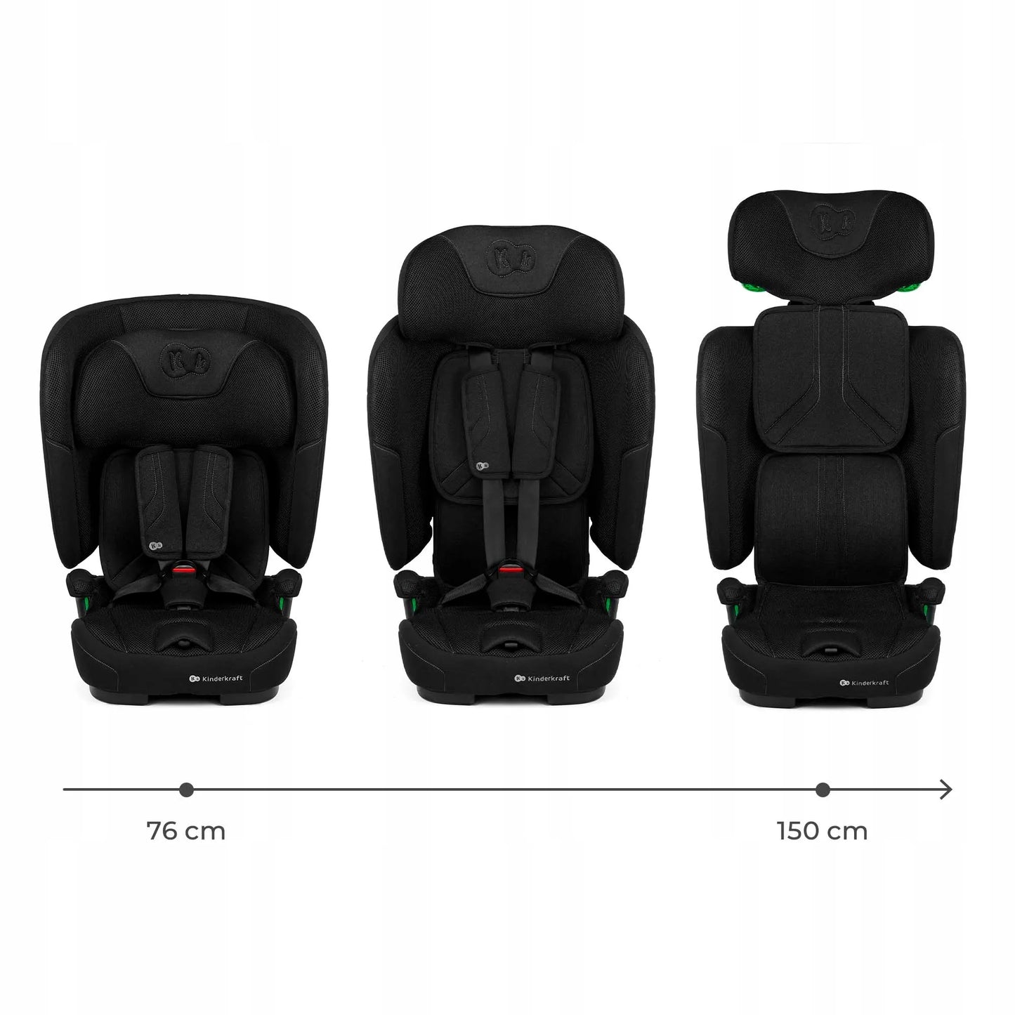 Automobilinė kėdutė 76-150 cm 9-36 kg i-Size ISOFIX Kinderkraft FIX2GO