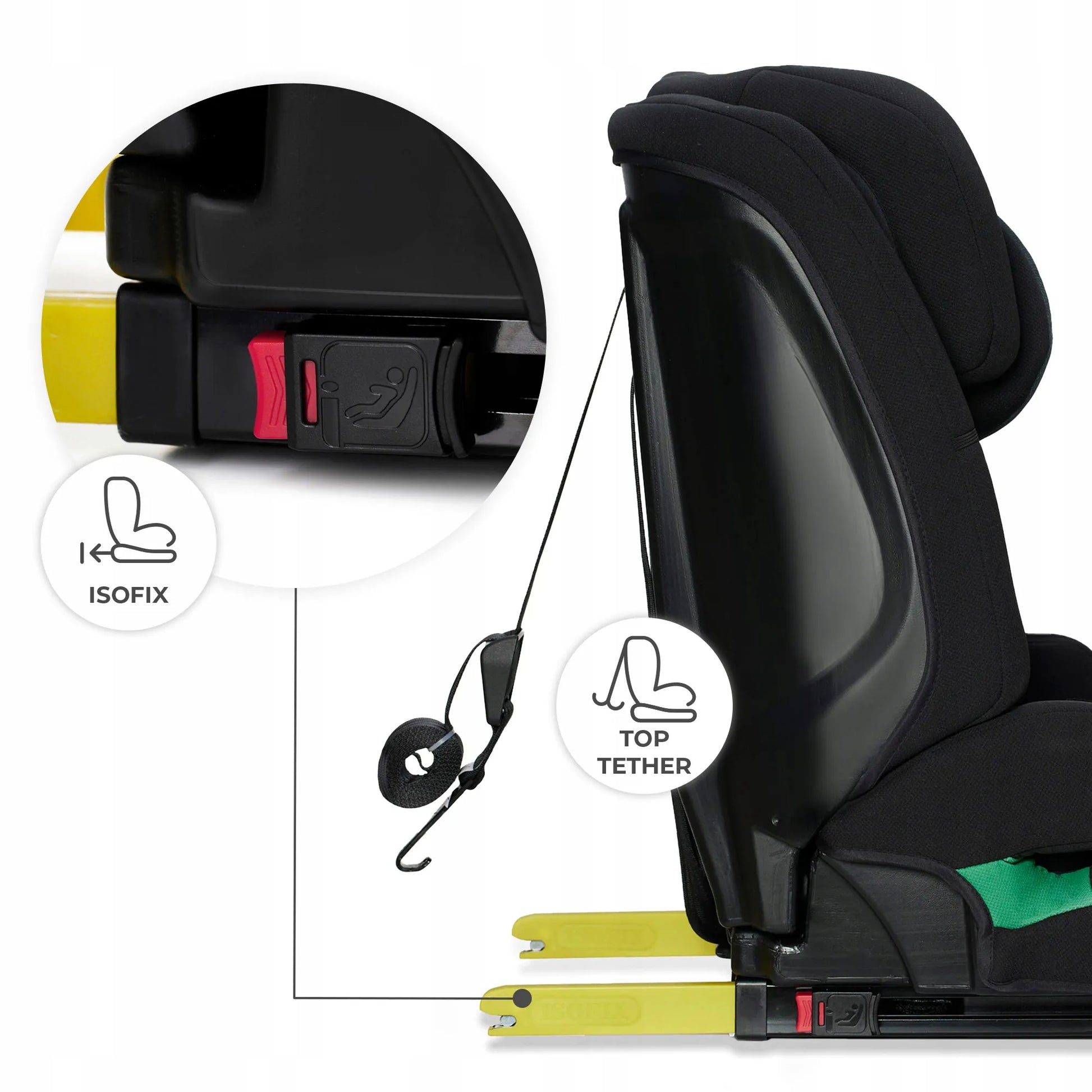 Automobilinė kėdutė 76-150 cm 9-36 kg i-Size ISOFIX Kinderkraft SAFETY FIX 2