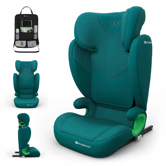 Automobilinė kėdutė Kinderkraft JUNIOR FIX 2 PLUS i-Size 100-150 cm su organizatoriumi