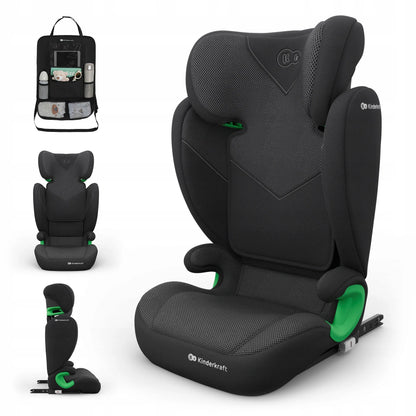 Automobilinė kėdutė Kinderkraft JUNIOR FIX 2 PLUS su organizatoriumi 100-150 cm
