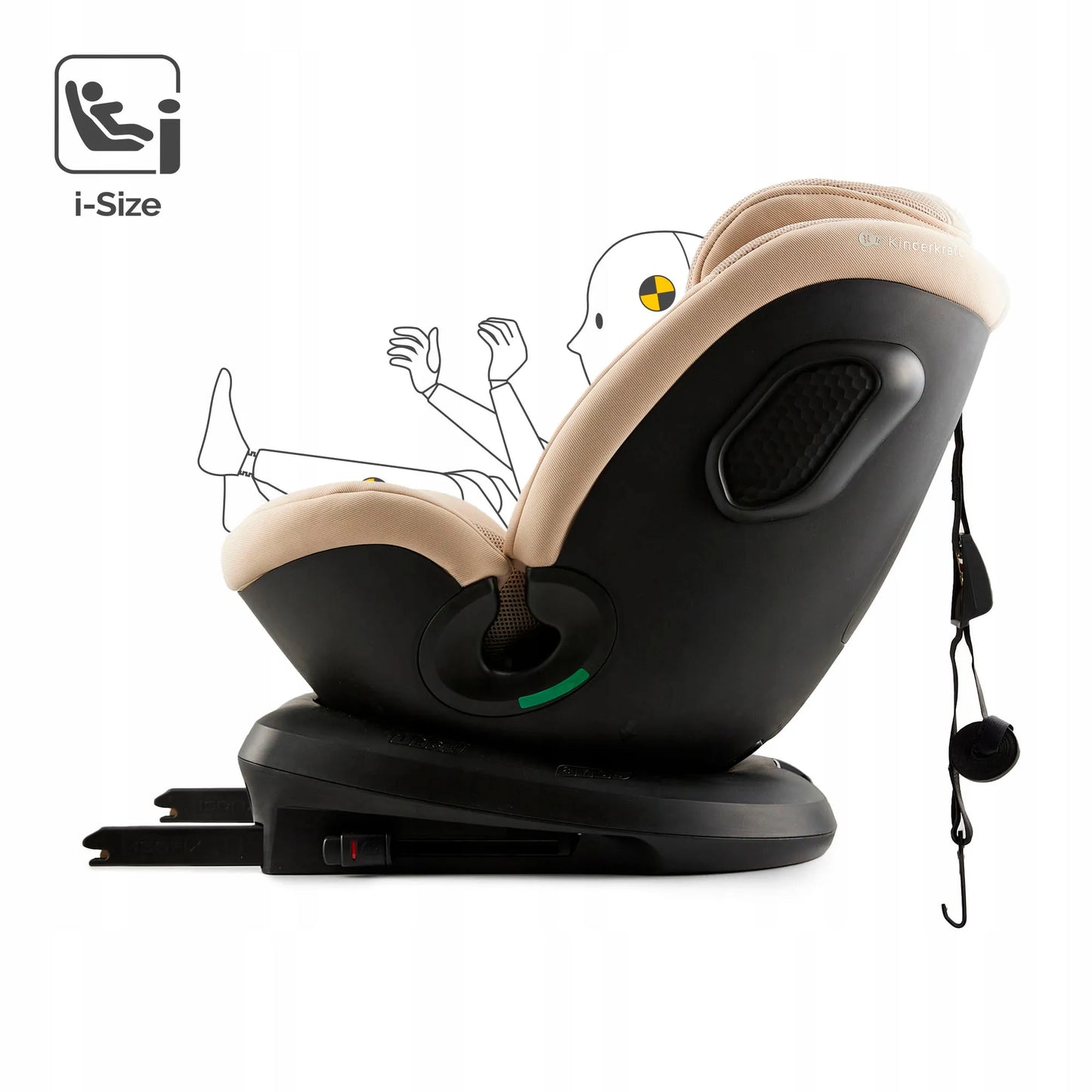 Automobilinė kėdutė Kinderkraft XPEDITION 3, besisukanti 360°, 40-150 cm, 0-36 kg, ISOFIX