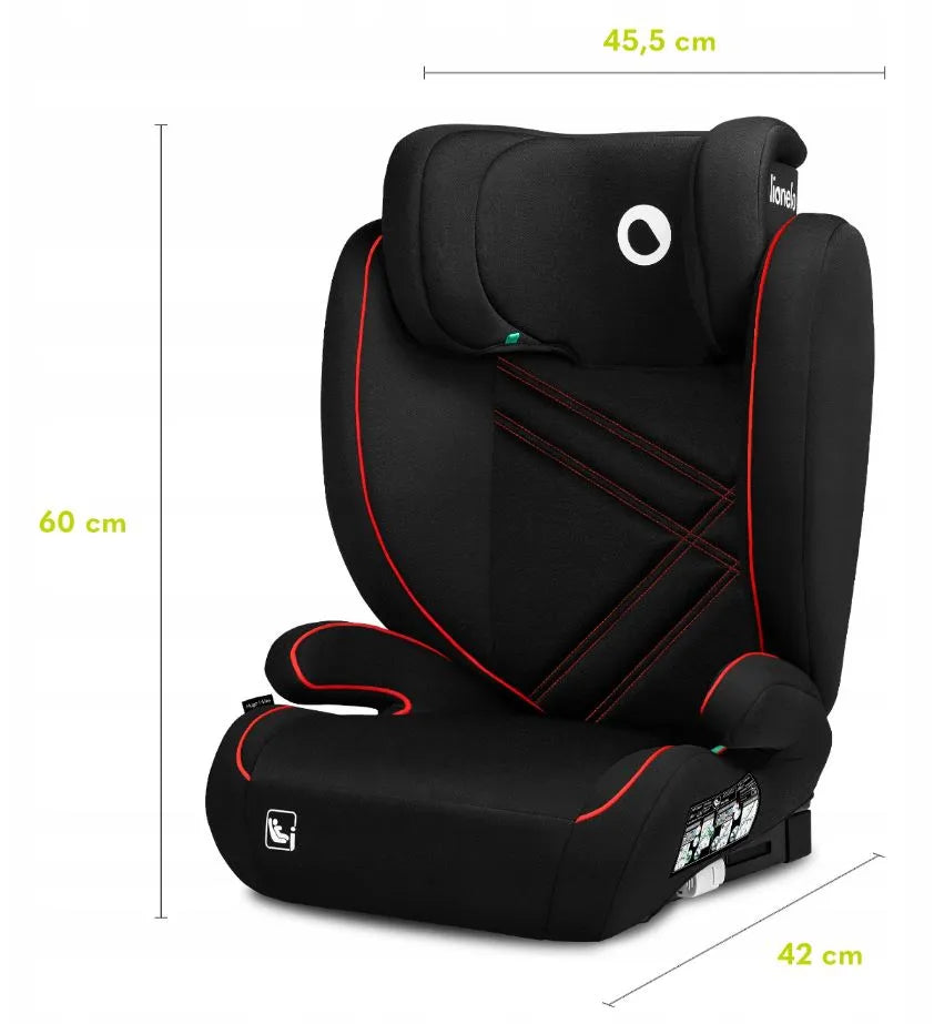 Automobilinė kėdutė LIONELO LO HUGO su pagrindu CE ISOFIX i-Size 100-150 cm