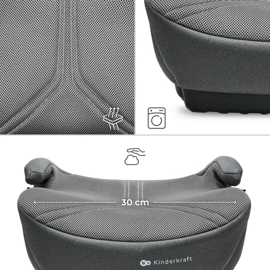 Automobilinė kėdutė-paaukštinimas Kinderkraft I-BOOST 2 PRO ISOFIX 125-150cm I-SIZE