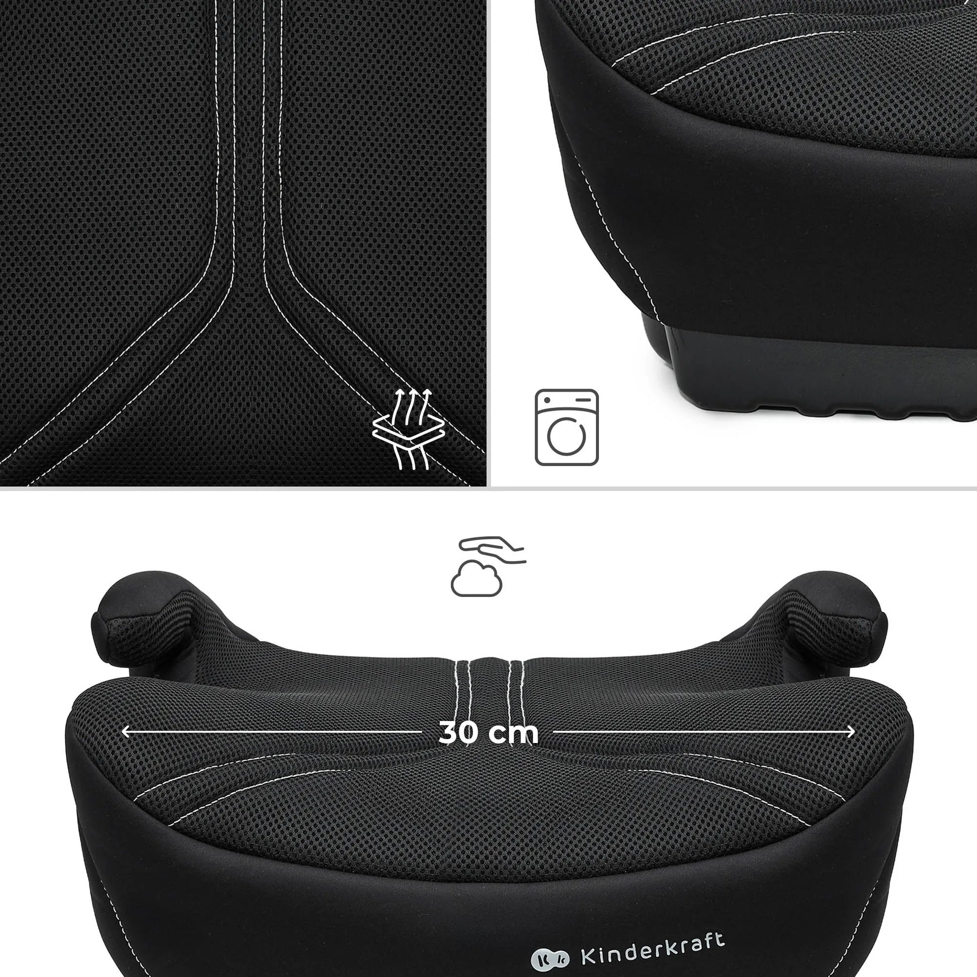 Automobilinė kėdutė-paaukštinimas Kinderkraft I-BOOST 2 PRO ISOFIX 125-150cm I-SIZE