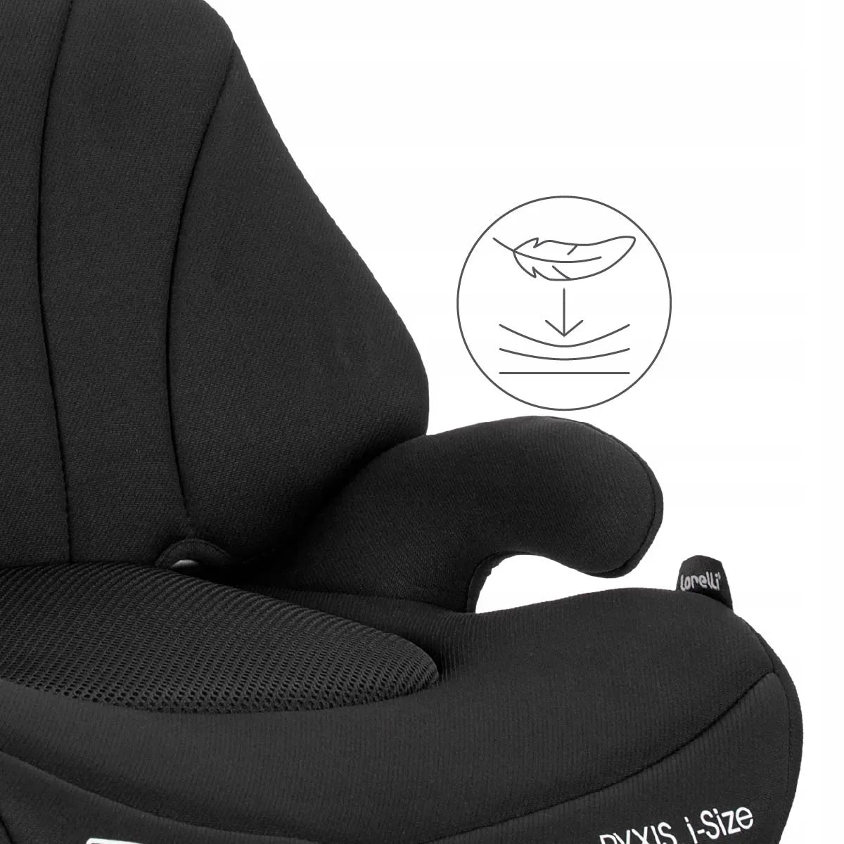Automobilinė kėdutė-paaukštinimas Lorelli Pyxis, i-Size 125–150 cm, ISOFIX, 2-in-1