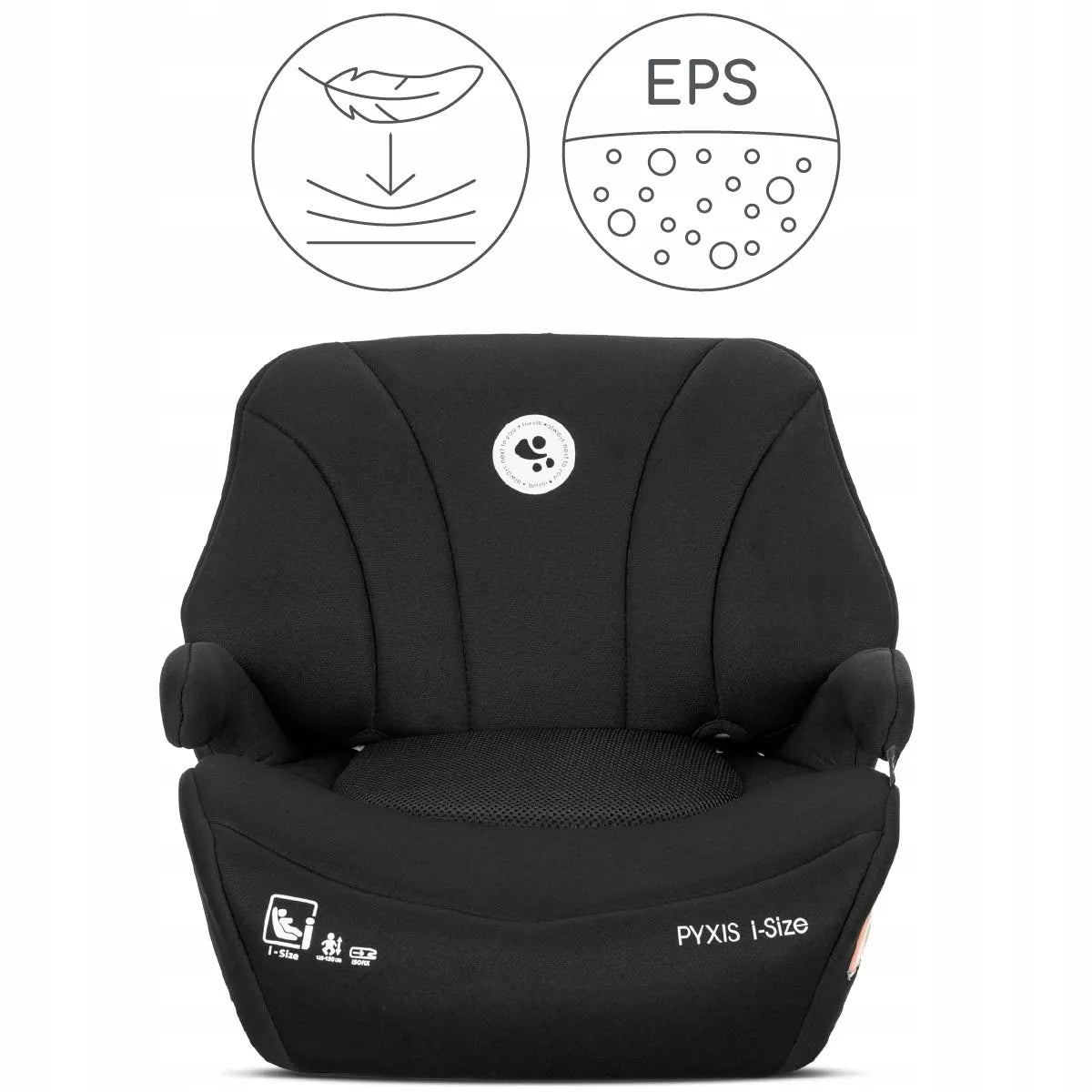 Automobilinė kėdutė-paaukštinimas Lorelli Pyxis, i-Size 125–150 cm, ISOFIX, 2-in-1