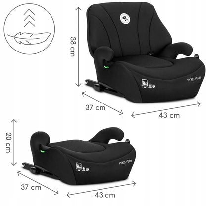 Automobilinė kėdutė-paaukštinimas Lorelli Pyxis, i-Size 125–150 cm, ISOFIX, 2-in-1