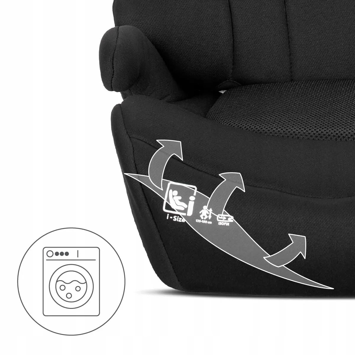 Automobilinė kėdutė-paaukštinimas Lorelli Pyxis, i-Size 125–150 cm, ISOFIX, 2-in-1