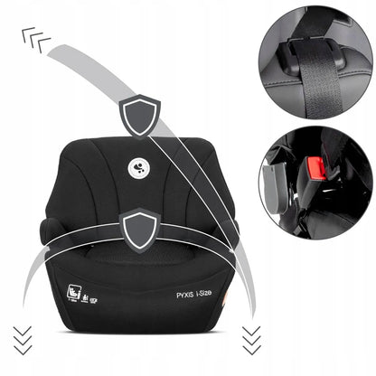 Automobilinė kėdutė-paaukštinimas Lorelli Pyxis, i-Size 125–150 cm, ISOFIX, 2-in-1