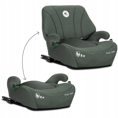 Automobilinė kėdutė-paaukštinimas Lorelli Pyxis, i-Size 125-150 cm, ISOFIX, 2in1