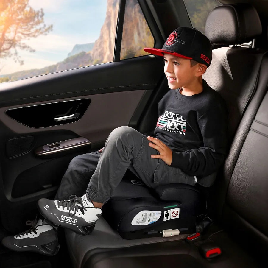 Automobilinė kėdutė-paaukštinimas Sparco SK100I, ISOFIX, I-Size, juoda