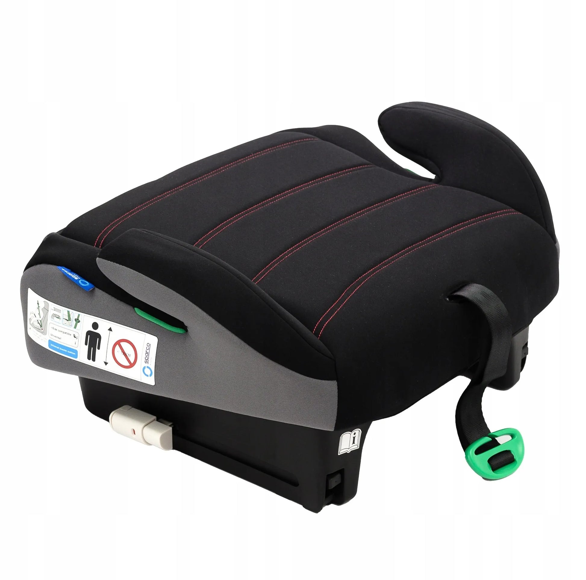 Automobilinė kėdutė-paaukštinimas Sparco SK100I, ISOFIX, I-Size, juoda