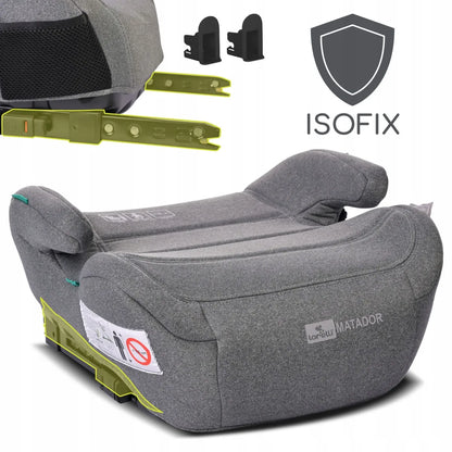 Automobilinė sėdynė-paaukštinimas Lorelli MATADOR ISOFIX i-Size, pilka