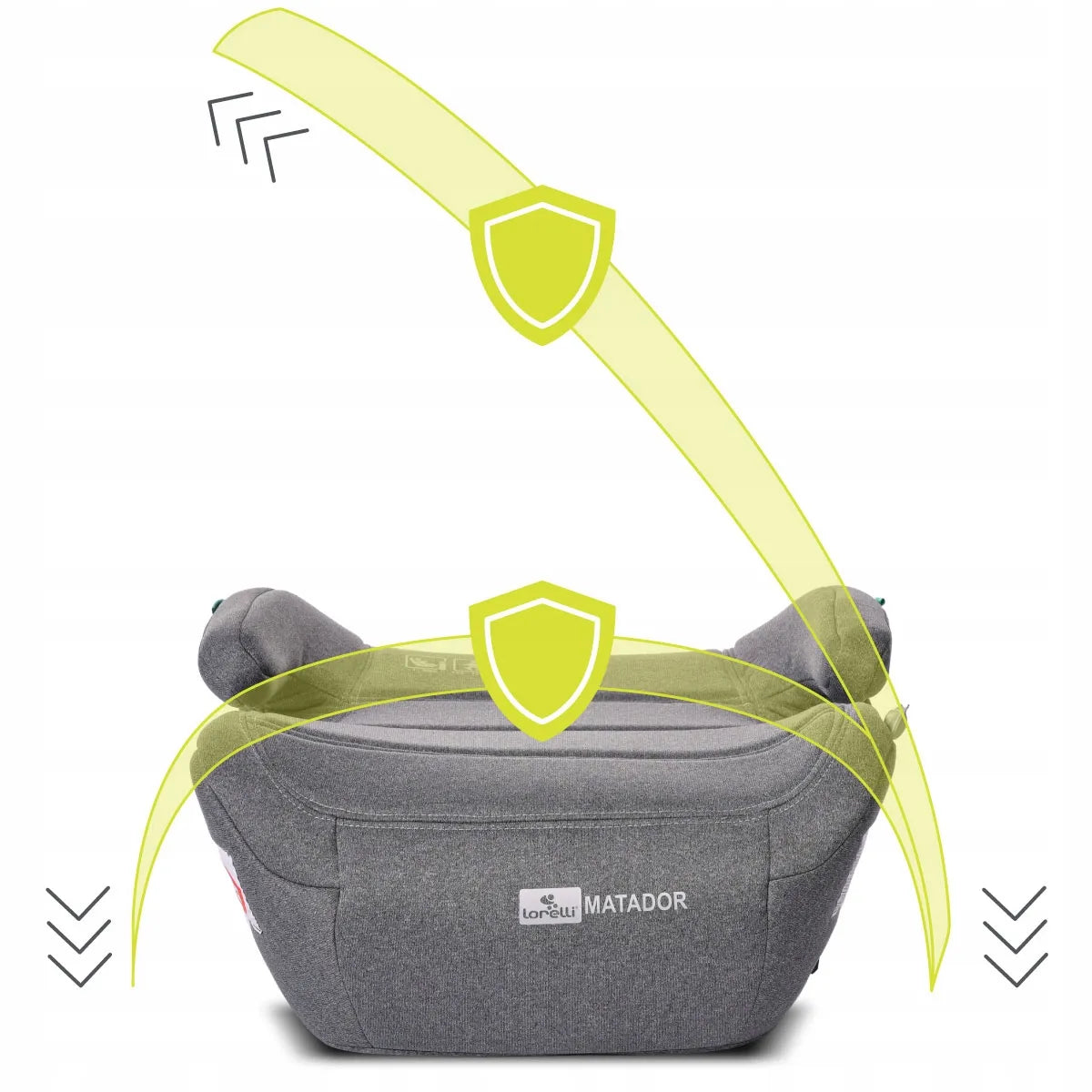 Automobilinė sėdynė-paaukštinimas Lorelli MATADOR ISOFIX i-Size, pilka