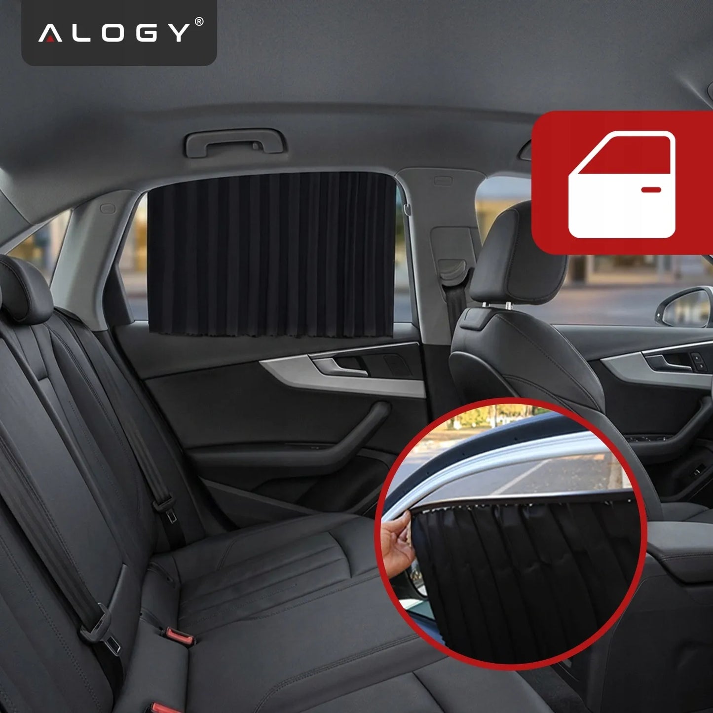 Automobilinė užuolaidėlė nuo saulės, skėtis nuo saulės, galiniam langui [2 vnt.]