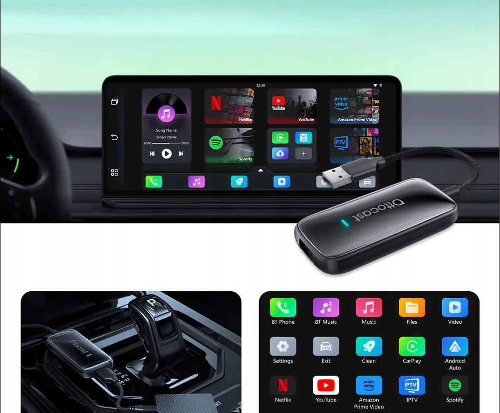 Automobilinis adapteris Ottocast Play2Video Ultra CarPlay Android Auto