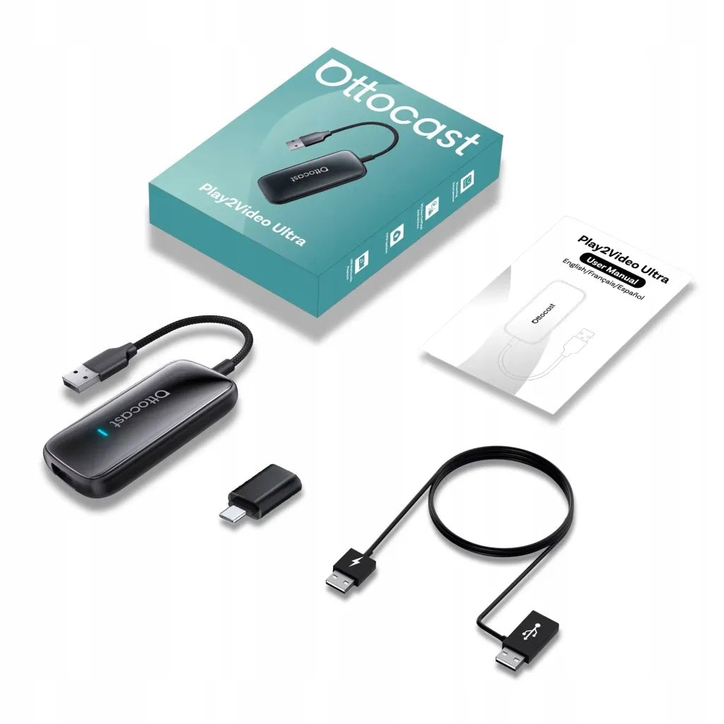 Automobilinis adapteris Ottocast Play2Video Ultra CarPlay Android Auto