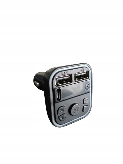 Automobilinis Bluetooth siųstuvas, įkroviklis 2 x USB A USB C LED juodas