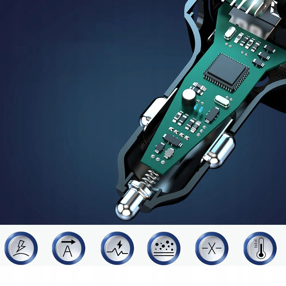 Automobilinis FM Bluetooth siųstuvas, MP3 grotuvas, USB tipo C