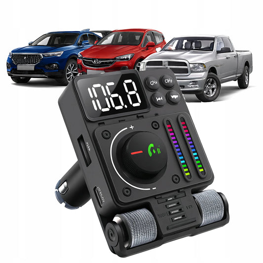 Automobilinis FM siųstuvas Bluetooth 5.3 PD 30W kroviklis