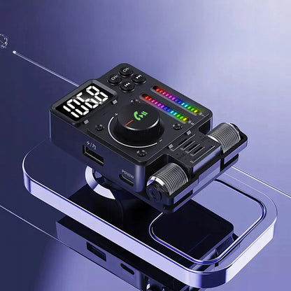 Automobilinis FM siųstuvas Bluetooth 5.3 PD 30W kroviklis