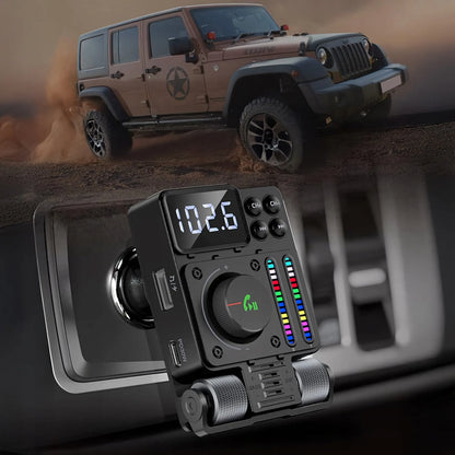 Automobilinis FM siųstuvas Bluetooth 5.3 PD 30W kroviklis