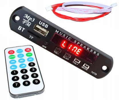Automobilinis FM siųstuvas Bluetooth modulis MP3 grotuvas AUX USB su nuotolinio valdymo pulteliu